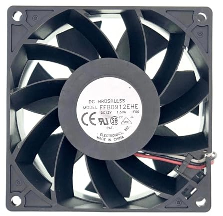 cooling fan Delta FFB0912EHE,Server Cooler Fan Delta FFB0912EHE DC 12V, inverter Cooling Fan for (2-WIRE) 92MM x 92MM x 38MM