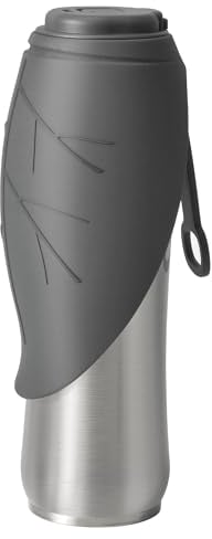 Petace Gourde pour Chiens,750 ML Bouteille d'eau Isolée en Acier Inoxydable pour Chiens, Bouteille d'eau Portable, Double Paroi Isolée sous Vide
