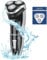 SweetLF Rasoir Electrique Homme Rechargeable (Plus 3 Lames+1 Chargeur Rapide), Rasoir Etanche IPX7 Technologie Wet&Dry, Rasoir Rotatif 4D avec Tondeuse Pop-Up - Noir