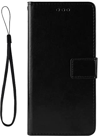 YBROY Handyhülle für Xiaomi Redmi 13C Hülle, Mit Kartenfach und Standfunktion, Premium Leder Flip Cover Brieftasche Case, Schutzhülle für Xiaomi Redmi 13C.(Schwarz)