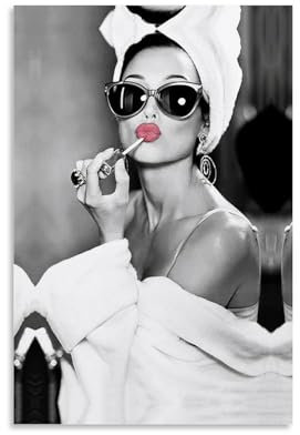 EKoKim Audrey Hepburn Wandkunst-Poster, dekoratives Gemälde, Leinwand, Wandposter und Kunstdruck, modernes Familienschlafzimmer-Dekor-Poster, 20 x 30 cm