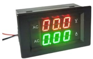 LED Digitale Voltmetro Amperometro AC 50A Tipo Fisso AC 0-500V Tensione Corrente Doppio Metro DC Volt Ampere Tester Volt Amp Tester da pannello (Color : Black cover)