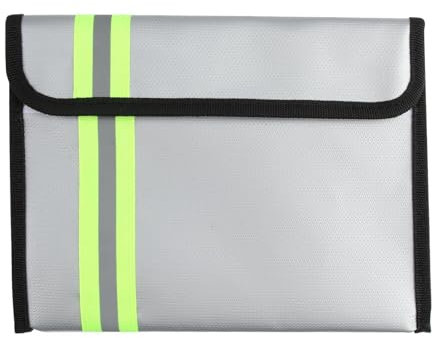 fleuse Bolsa Ignífuga,Bolsa Ignifuga Dinero, Pequeña Bolsa Impermeable Que Sella La Funda Ignífuga Con, Confeccionado En Tejido Ignífugo, Protege Eficazmente Documentos Y Objetos Importantes