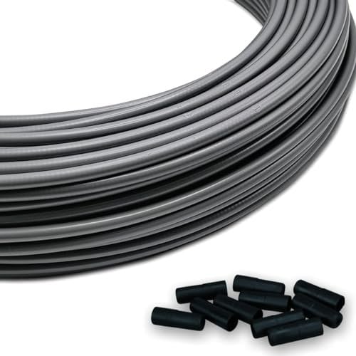 Fahrrad Bremszughülle Schaltzughülle 4 Meter gerollt, farbig bunt 5 mm Bremsaußenhülle Bowdenzug Außenhülle Schaltung Farbauswahl (Silbergrau, Bremszughülle)