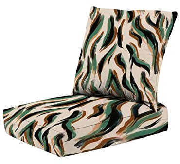Sitzkissen-Set, Terrassenmöbel-Kissen, Zebra-Textildesign, Ersatzkissen für Esszimmerstühle und -bänke für den Innen- und Außenbereich, Terrasse, Garten