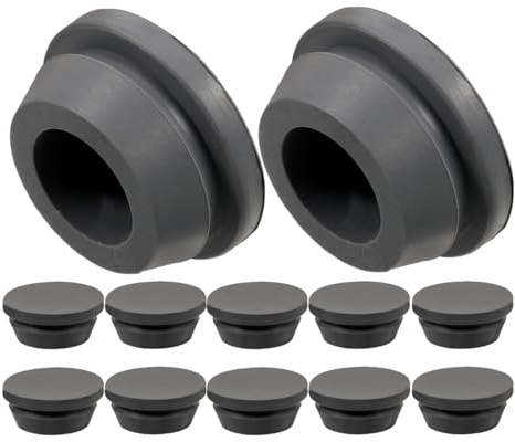 Hoement 12Pcs Air Conditioner Drain Plug 20Mm Rubber Hole Plugs Elastic Drainage Stopper for Ac Outdoor Unit Easy Installation