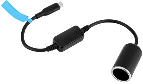 PEUTIER USB C to 12V Adapter, 18W, Cigarette Lighter Socket, Power Cable for GPS, Dash Cam, Radar Detector