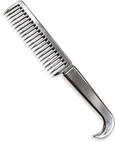 Aluminum Alloy Horse Comb Mane and Tail Comb Horse Grooming Tool Livestock Comb for Removing Loose Undercoat Knots