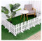 Set di 2 staccionate da giardino in plastica PVC bianca, 40 x 50 cm, per interni ed esterni, barriera decorativa per cortile, prato, soggiorno, camera da letto, divisorio protettivo