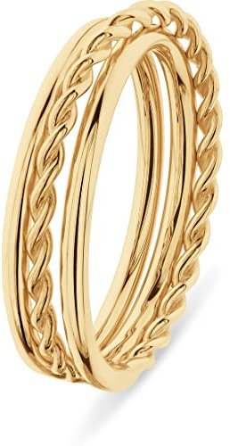 CHRIST Damen-Damenring 585er Gelbgold 52, Gelbgold 32027398
