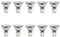 NCC-Licht 10 x Halogen Leuchtmittel Reflektor Halogenlampe GU10 20W 230V warmweiß dimmbar 35° flood 20 Watt