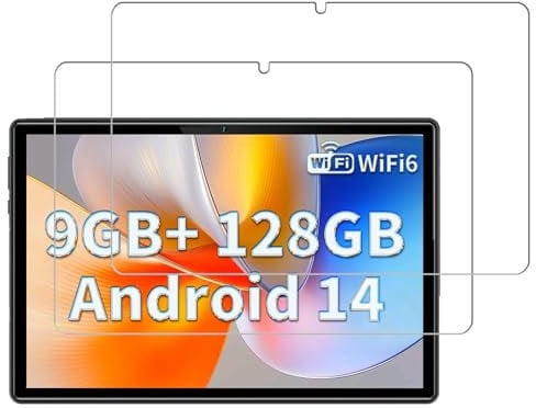 2 Pack for DOOGEE U10 Tablet Screen Protector Tempered Glass, Anti Scratch, Bubble Free