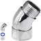 Shower Head Extension Arm, 135° G1/2 Brass Elbow Adapter Wall-Mounted Shower Connector Shower Head Holder Angled Adapter for Handheld and Fixed Showerheads Leak-Proof Corrosion-Resistant Shower