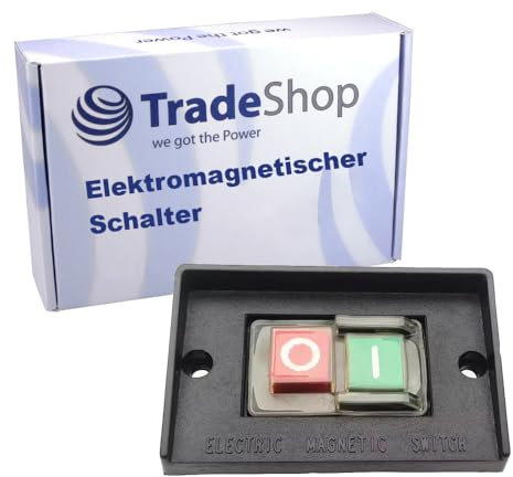 Trade-Shop KJD6 Magnetschalter An-Aus-Schalter switch kompatibel mit Güde GBTS 400/2-polig, 4 Pins, 250V, 6(4) A, Schutzklasse 5E4, mit PVC-Abdeckung