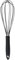 Lot de 2 fouets de cuisine noirs en silicone professionnel, fouet à main, fouet de cuisine pour mélanger, fouetter, battre, mousser et remuer