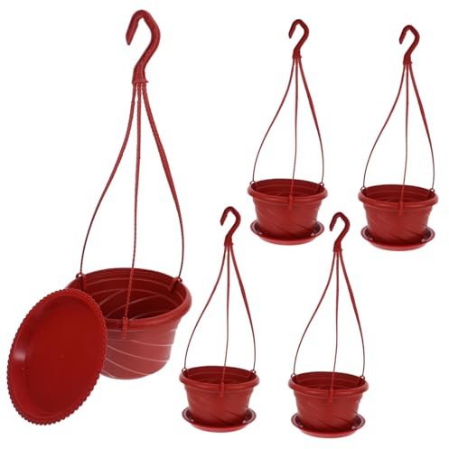 BESTonZON Pot de Fleurs Mural Rond en Plastique pour Intérieur et Extérieur Support Suspendu Pratique Décoration pour Chlorophytum et Orchidées