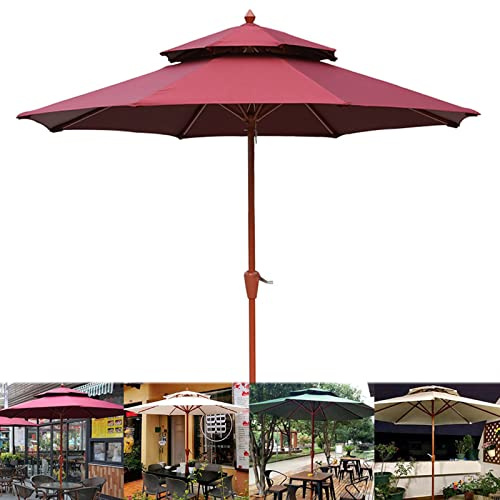 Garden Umbrella Parasol Garden Sun Parasol, Umbrella For Outdoor Patio, Sun Shade For Outdoor Beach, Outdoor Sunshade Canopy, With Crank Handle, For Yard Pool Table Parasol, Without Base (Da
