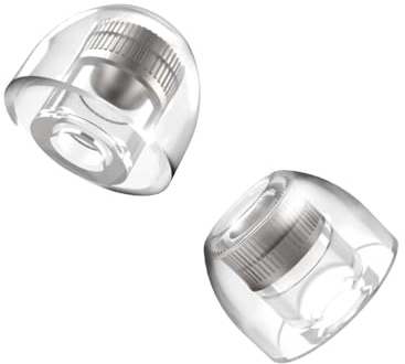 AZLA Mithryl IEM Ear Tips – Surgical Stainless Steel Core for HiFi in Ear Monitors, Wired Earbuds, IEM Earphones -earphone tips for Nozzle Diameter from 4.5mm-6mm (MS (2pairs))