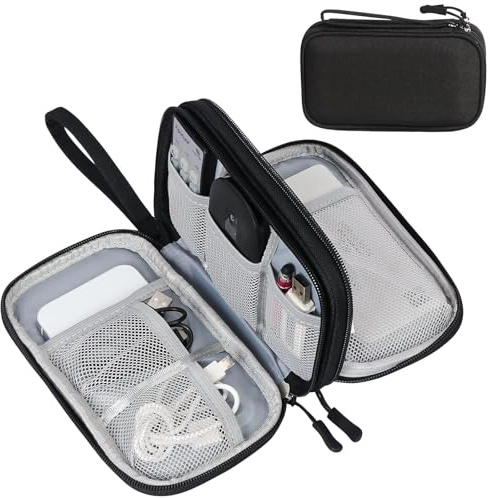Elektronische Tasche Kabeltasche Organizer Reisekabel Elektronik Zubehör | Elektronikzubehör Organizer Doppelschicht Reise Elektronik Zubehör Tasche für Handy USB Ladekabel,Powerbank,Travel Essentials