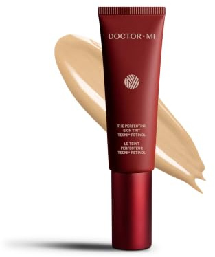 Doctor Mi The Perfecting Skin Tint Light pflegendes 3-in-1 Make-Up | Pflege, Schutz & Farbe, ultra Natural Pigments, TECMi! Retinol, SPF 30, Deep Hydration Complex & Ceramide