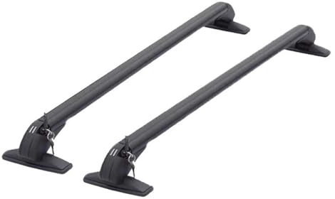 Generisch Dachträger 1 Paar Universelle Auto-Dachgepäckträger-Schienen Aus Schwarzem Aluminium Mit Schloss, Oberer Horizontaler Stange Und Oberem Rahmen Relingträger Dachträger(C)