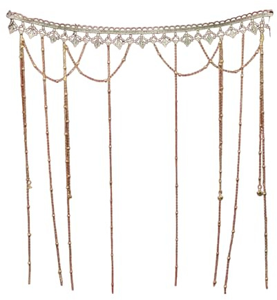 Style chinois - Rideau de visage à franges - Bandeaux de cheveux anciens - Décoration pour danseuse de scène, fête, bijoux de cheveux