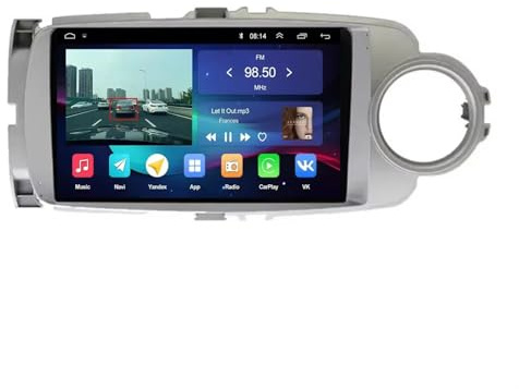 Car Radio per Toyota Yaris 2012-2017 9 Pollici Android 15 Touch Screen con Bt Fm Wifi Dual Usb Per, 4 Core 4G+64G