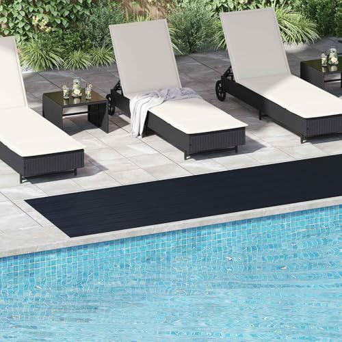 LoogCape Tapis de sol en caoutchouc noir, 1 x 5 m, résistant aux intempéries, pour jardin, terrasse, balcon et extérieur, polyvalent, durable, facile d'entretien, robuste, flexible