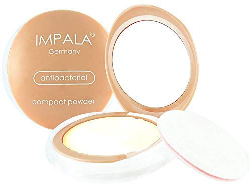 IMPALA | Kompaktpuder Translucent Farbton 0 | Fixiert Make-up, mattiert Glanz und kaschiert Poren | Lang anhaltender Translucent Powder | Natürlicher Effekt und verfeinert das Make-up