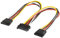 PerfectHD PC Y Stromkabel | Stromadapter | 2x SATA Stecker (15-polig) > SATA Buchse (15-polig) | SSD HDD Festplatte Strom Adapterkabel Verbindungskabel Molex IDE DVD S-ATA