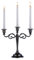 Sziqiqi Black metal candle holder 3-arms candle stand 27cm tall wedding event candelabra candle stick, Black