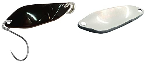 FTM Spoon Strike 2, 1g - Blinker Zum Spinnfischen auf Forelle, Forellenblinker Zum Angeln am Forellensee, Forellenköder, Farbe:schwarz/weiß