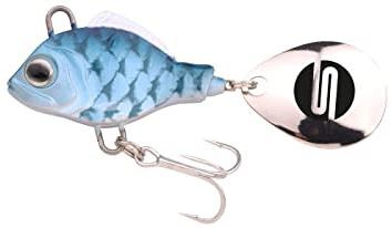 SPRO ASP Spinner UV– Searchbait mit original Gamakatsu Haken zum Angeln auf Raubfisch, Spinnangeln, Gewicht:10g, Farbe:Herring UV