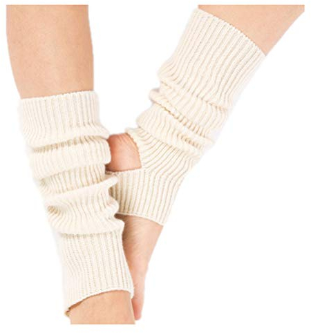 Good partner Legwarmer beinstulpen damenestrickt Beinwärmer Ballett Yoga Stulpen, Einheitsgröße, Beige