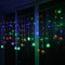 Klighten LED Lichtervorhang, Weihnachtsbeleuchtung USB Schneeflocke Licht, IR Fernbedienung Lichterkette, 3.5 * 0.65M, RGB