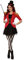 Bristol Novelty AF113S Ringmaster Zirkusdirektorin, Größe S, für Erwachsene, Women, Black, Red, White