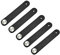 POFET 5pcs Nordic Wardrobe Cabinet Door Handle Soft PU Leather Door Handles for Cupboard Drawer Pull Knobs Furniture Hardware(26 x 140mm)- Black