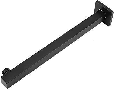 Brazo de extensión de ducha de lluvia montado en la pared cuadrado de acero inoxidable negro Accesorios de baño Home Hotel
