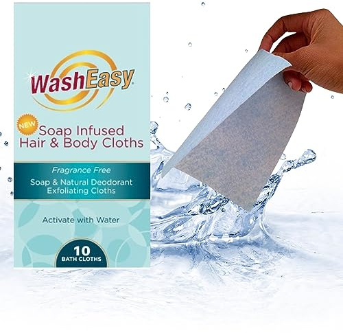 WASHEASY Lot de 10 lingettes de chasse sans parfum pour cheveux et corps infusés au savon pour camping, camping-car, université, maison, chasse, n'importe où