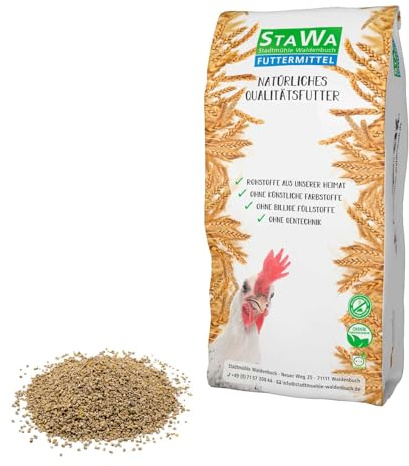 StaWa Wachtelkükenfutter Brösel, mit 29% Rohprotein, ohne Gentechnik, ohne künstliche Konservierungs- und Farbstoffe, 25 kg