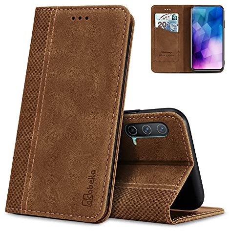 AKABEILA Hülle für OnePlus Nord CE 5G Handyhülle Leder Flip Case Ständer PU Brieftasche Schutzhülle Klapphülle Tasche Case mit [Kartenfach] [Standfunktion] [Magnetisch]