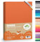 Premium Kinder Spannbettlaken leevitex® | 2er Set | Für Babybett & Kinderbett 70 x 140 cm | 100% hochwertige Mako-Jersey-Baumwolle | Öko Tex geprüft | Terrakotta