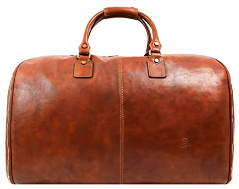 Kleidersack aus Leder - Anzugtasche - Echtleder Schutzhülle Kleidung - Kleidersack Atmungsaktiv - Kleiderhülle für Reisen - Time Resistance