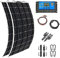 BEZAX 600w Panel Solar Flexible,2X300w Paneles Solares Monocristalinos Placa Solar Altamente Eficientes,Ultrafino,Ligero E Impermeable,para Autocaravanas,Barcos,Casas