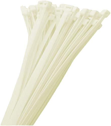 KnnX 28252 - Fascette plastica - Stringicavi - Fermacavi - naturale bianco - 100 x 2,5 mm (piccolo) - 200 pezzi - Resistenza alla rottura 8,2 kg