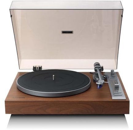 Lenco LBT-515WD - Premium Plattenspieler mit Direktantrieb, 2M Blue Tonabnehmer und Bluetooth® - Holz