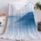 Chickwin Kuscheldecke Flauschig, Wohndecke Flanelldecke Soft Weiche Warm Farbverlauf Patchwork TV-Decke Mikrofaser Sofadecke Couchdecke Bettüberwurf Tagesdecke (100x150cm,Blauer Berg)
