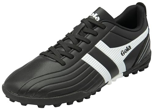 Gola Men's Super Cobra Turf Football Shoe, Black/White, 11 UK