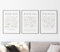 timalo SALT-AND-LIGHT® Christliche Wandbilder Bibelverse Deutsch Poster 3 Stück im 3er Set Wanddeko Wohnzimmer Deko Schlafzimmer | Psalmen Beiges Muster | A3