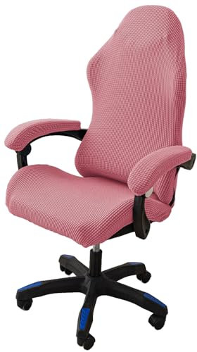 Gaming-Stuhlhussen Gaming Stuhl bezug Dehnbare Gamingstuhl-Bezüge Gaming Racing Stuhlbezug Abnehmbar Waschbar Stuhlüberzug für Computerstuhl Drehstuhl Racing Gamning-Stuhl,Pink